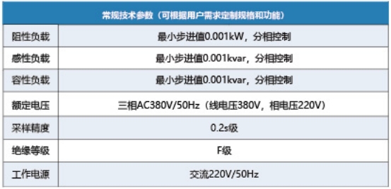 凱翔防孤島檢測平臺主要參數 凱翔防孤島檢測平臺主要參數